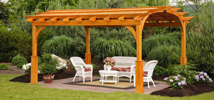 Cedar Wood Pergola Installation in Los Angeles, CA